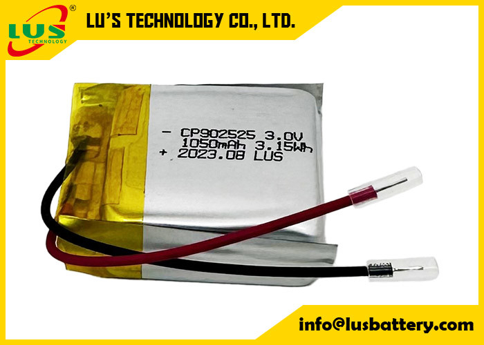 Batteria flessibile a ioni di litio da 3,0 V per dispositivi digitali CP902525 CP902222 CP903030