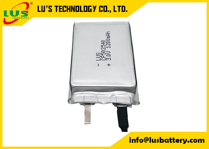 Non ricaricabile CP502540 batteria a strato sottile agli ioni di litio 3V 1200mAh CF502540 batteria a strato sottile primaria al litio
