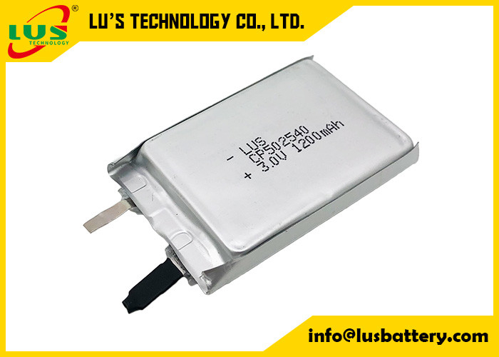 Non ricaricabile CP502540 batteria a strato sottile agli ioni di litio 3V 1200mAh CF502540 batteria a strato sottile primaria al litio