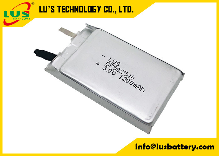 Non ricaricabile CP502540 batteria a strato sottile agli ioni di litio 3V 1200mAh CF502540 batteria a strato sottile primaria al litio