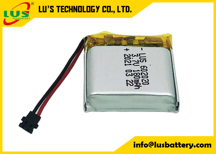 3.7V 180mAh Lipo-polimero ricaricabile batteria poliemerica agli ioni di litio LP602020 062020 180mAh 3.7V Li-polimero