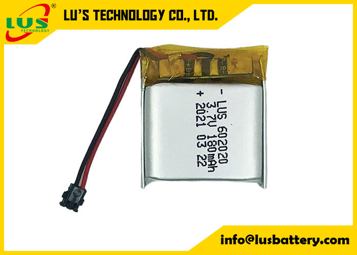 3.7V 180mAh Lipo-polimero ricaricabile batteria poliemerica agli ioni di litio LP602020 062020 180mAh 3.7V Li-polimero