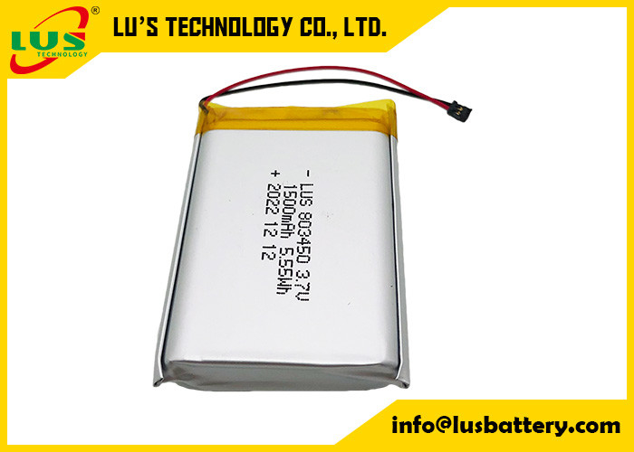 Batteria al litio polimerico 1500mAh 5.55Wh LP803450 1500mAh 3.7V Batteria ricaricabile al litio polimerico LP803450