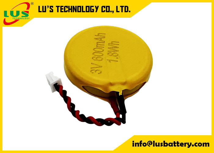 Equivale di alta capacità di IEC CR2450 CMOS batteria CR 2450 BIOS Button Cell con cavo e connettore per PCB