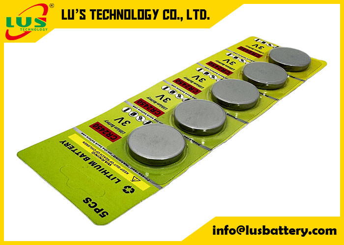 CR2450 Batteria al litio 3v ECR2450 Batterie per ESL batteria a cella di moneta al litio CR2450 in Cell Card (5 PC Pack)