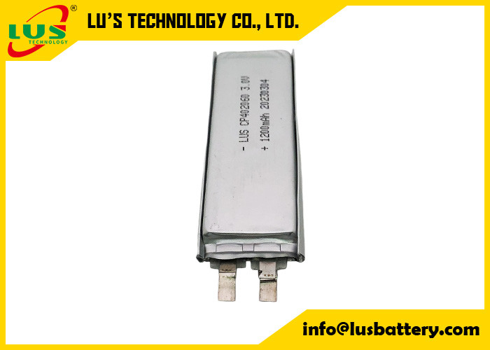 batteria limno2 sottile e flessibile CP402060 3,0 volt 1200mah per batterie CMOS al litio non ricaricabili a 3 V