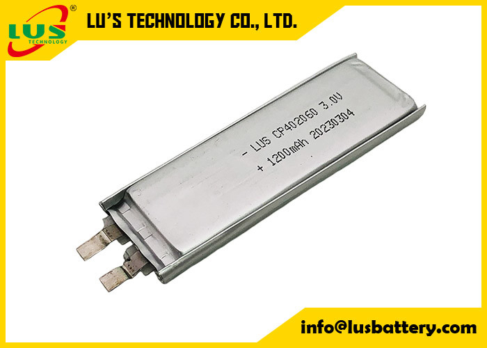 batteria limno2 sottile e flessibile CP402060 3,0 volt 1200mah per batterie CMOS al litio non ricaricabili a 3 V