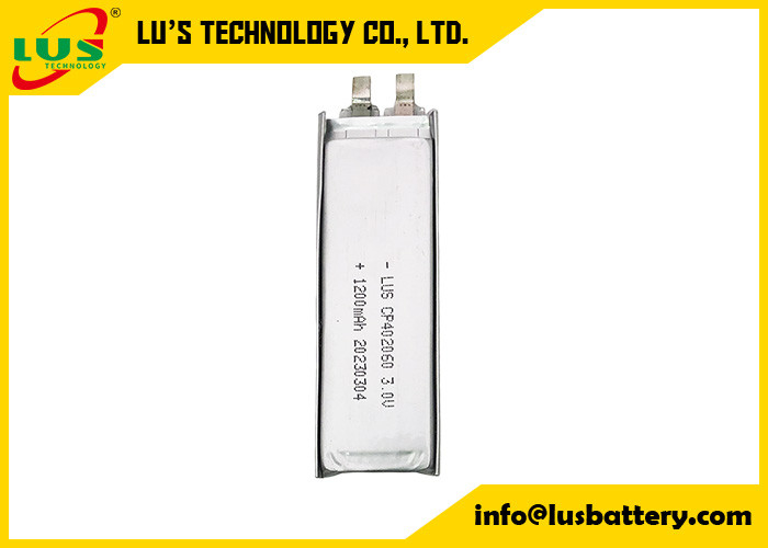batteria limno2 sottile e flessibile CP402060 3,0 volt 1200mah per batterie CMOS al litio non ricaricabili a 3 V
