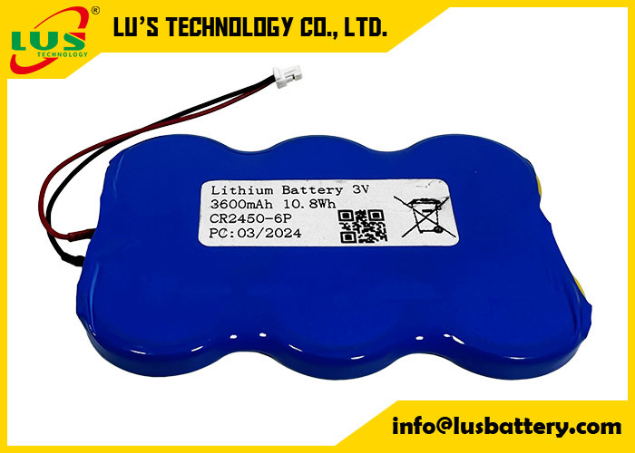 CR2450 in parallelo CR2450-6P Batteria a bottone al litio 3V personalizzata 3600mah
