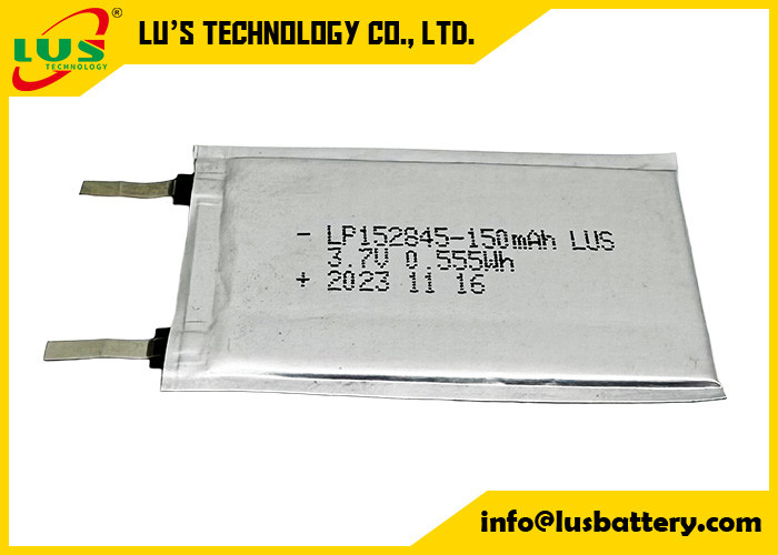 LP152845 3.7V batteria ricaricabile polimerizzata agli ioni di litio 150mah batteria LiPo LP152845 3.7V