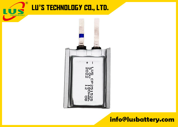Fornitore di batterie a diossido di litio e manganese Cp251525 3.0V 150mAh LiMnO2 Ultra-thin Cell 3V