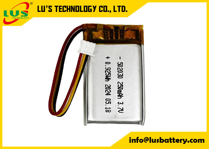 3.7v batteria ricaricabile 502030 Batteria Li Polymer LP502030 3.7V 250mAh cellula ricaricabile sottile