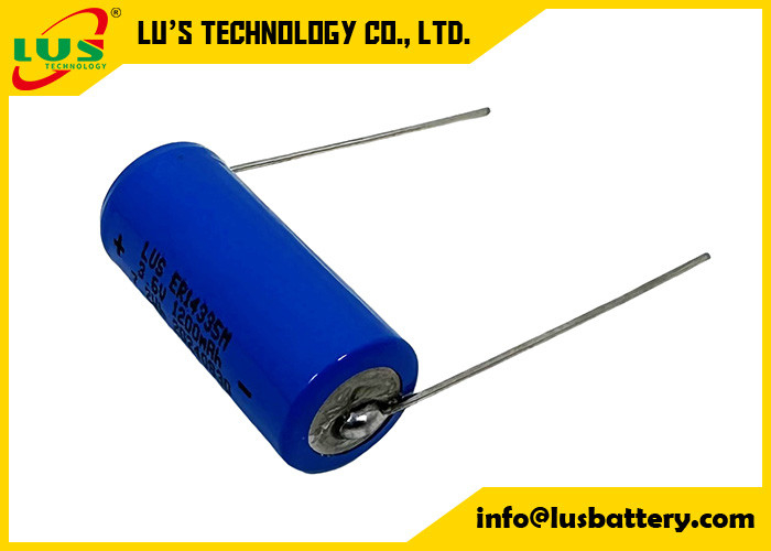 ER14335M 3.6v 2/3AA 1200mAh batteria lisocl2 con batteria al litio ad alto consumo di piombo assiale ER14335M