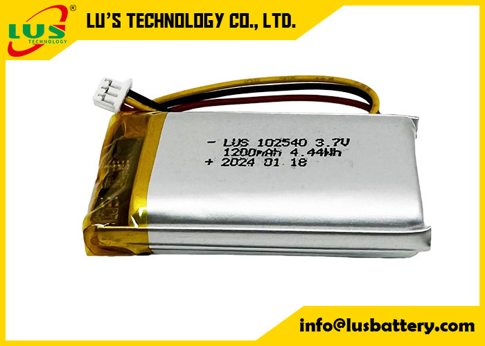 batteria ricaricabile in polimero di litio LP102540 3.7V 1200mAh 4.44Wh 3.7 V Lipo batteria OEM