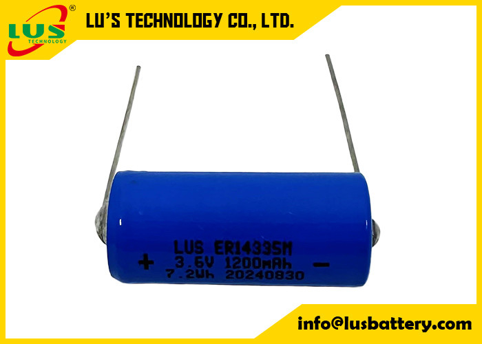 ER14335 3.6V 1.65Ah 2/3AA Batteria al litio a pulsante con personalizzazione del piombo assiale batteria Lisocl2 ER14335