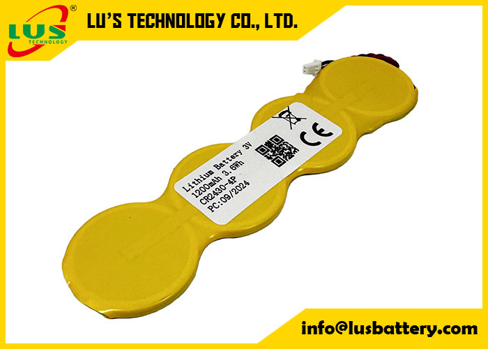 batteria al litio di piccole dimensioni 1200mah 3,0 volt batteria a pulsante al litio CR2430 1S4P