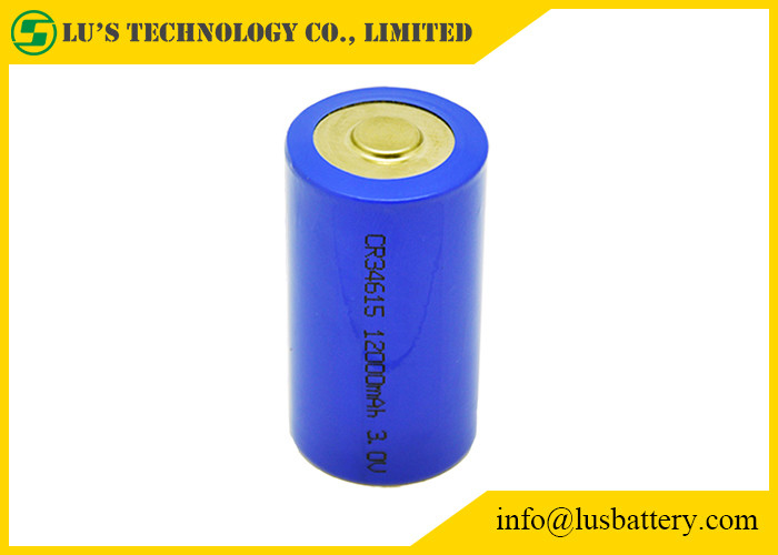 Tipo primario forma di potere della batteria al litio 3.0v 12000mah CR34615 Li-MnO di CR34615 3V 12ah del cilindro di dimensione di D
