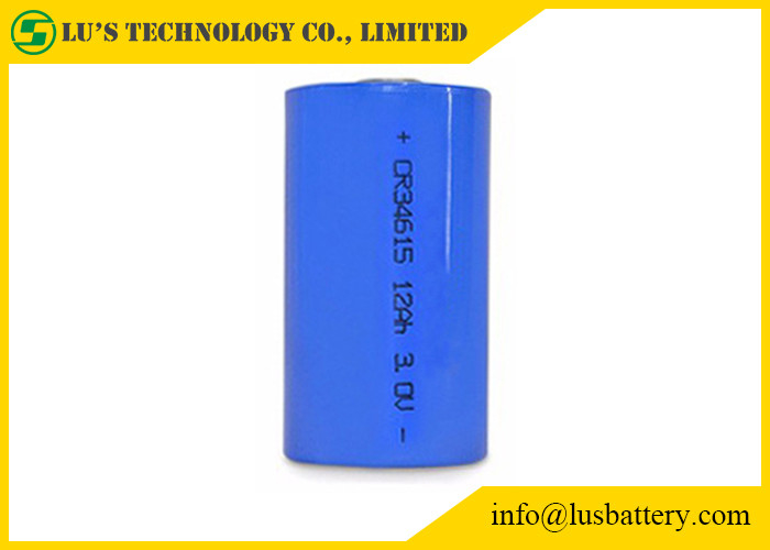 Tipo primario forma di potere della batteria al litio 3.0v 12000mah CR34615 Li-MnO di CR34615 3V 12ah del cilindro di dimensione di D