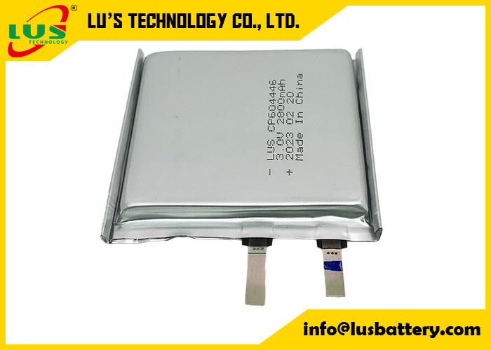 Cp604446 Limno2 Pocket Cell 3,0 volt batteria al litio da 2800mah Cp604446 batteria a celle primarie