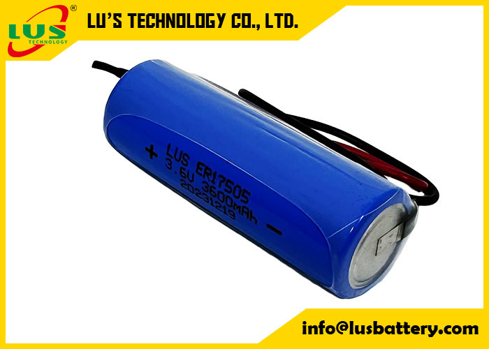 Batteria non ricaricabile 3600mAh 3.6 volt ER17505 Cloruro di tionilio di litio Batteria terminali personalizzati