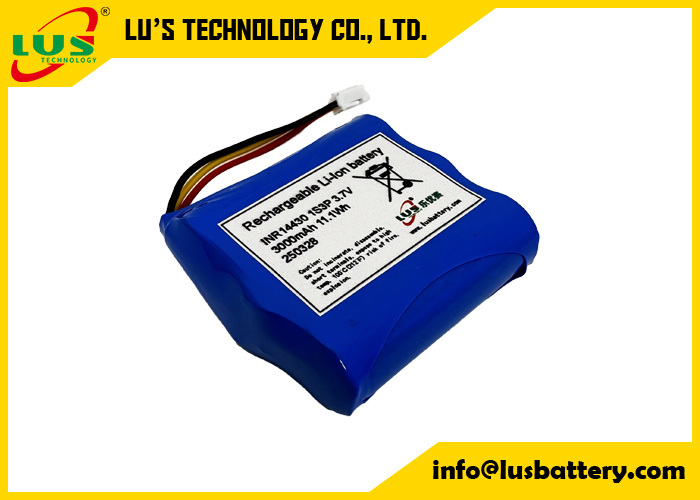 INR14430 3.7V 3000mah Batteria agli ioni di litio 1S3P batteria ricaricabile agli ioni di litio su misura