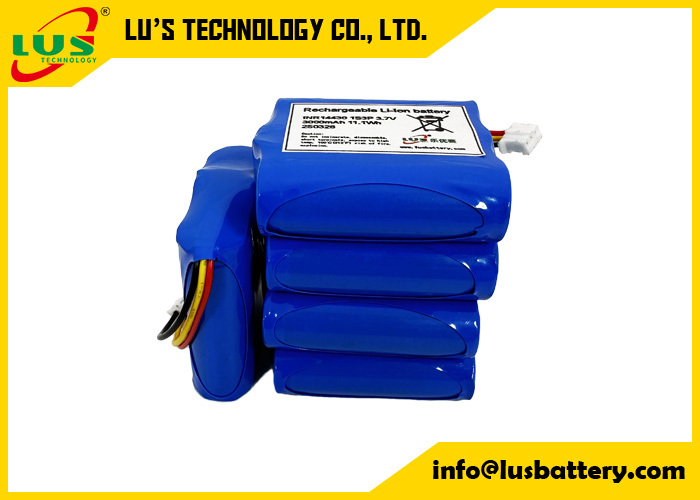 INR14430 3.7V 3000mah Batteria agli ioni di litio 1S3P batteria ricaricabile agli ioni di litio su misura