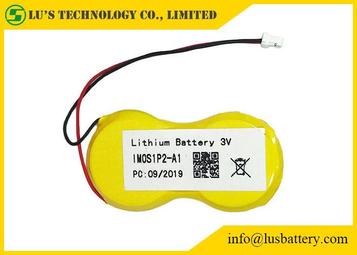 Cellula 1200mah 3.0v della moneta del litio del bottone di CR2450-2P con il connettore dei cavi JST