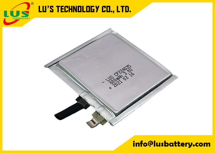 Batteria molle 3.0V 600mah CP224035 del pacchetto del manganese del litio per la chiamata dell'indicatore di posizione