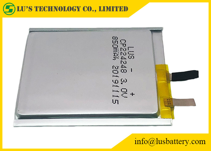 batteria sottile LimnO2 CP224248 delle cellule di 3.0v 850mah per le etichette di Bluetooth
