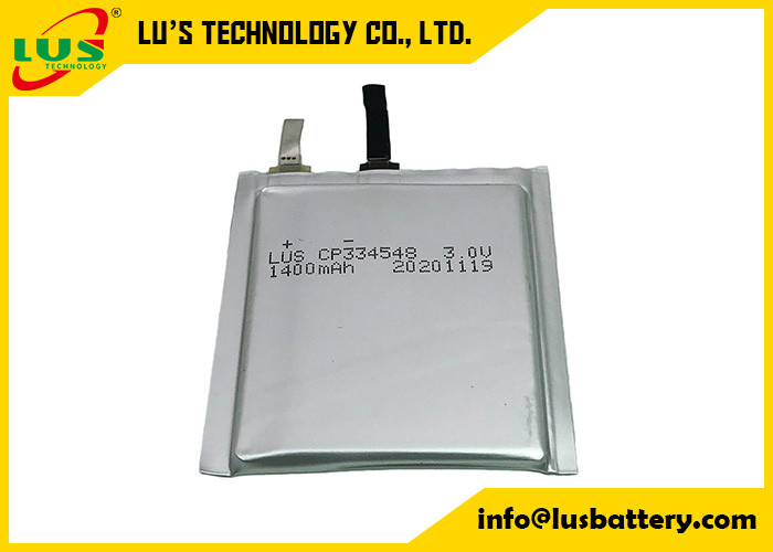 Batterie ultra sottili del film sottile della batteria da 3,0 volt 1400mah Lipo per le soluzioni di IOT