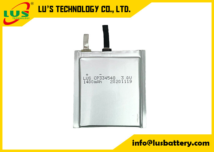 Batterie ultra sottili del film sottile della batteria da 3,0 volt 1400mah Lipo per le soluzioni di IOT
