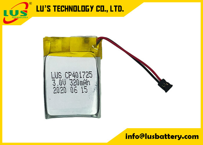 CP401725 batteria ultra sottile delle cellule del sacchetto della batteria di pile 3v 320mah per i prodotti di RTLS